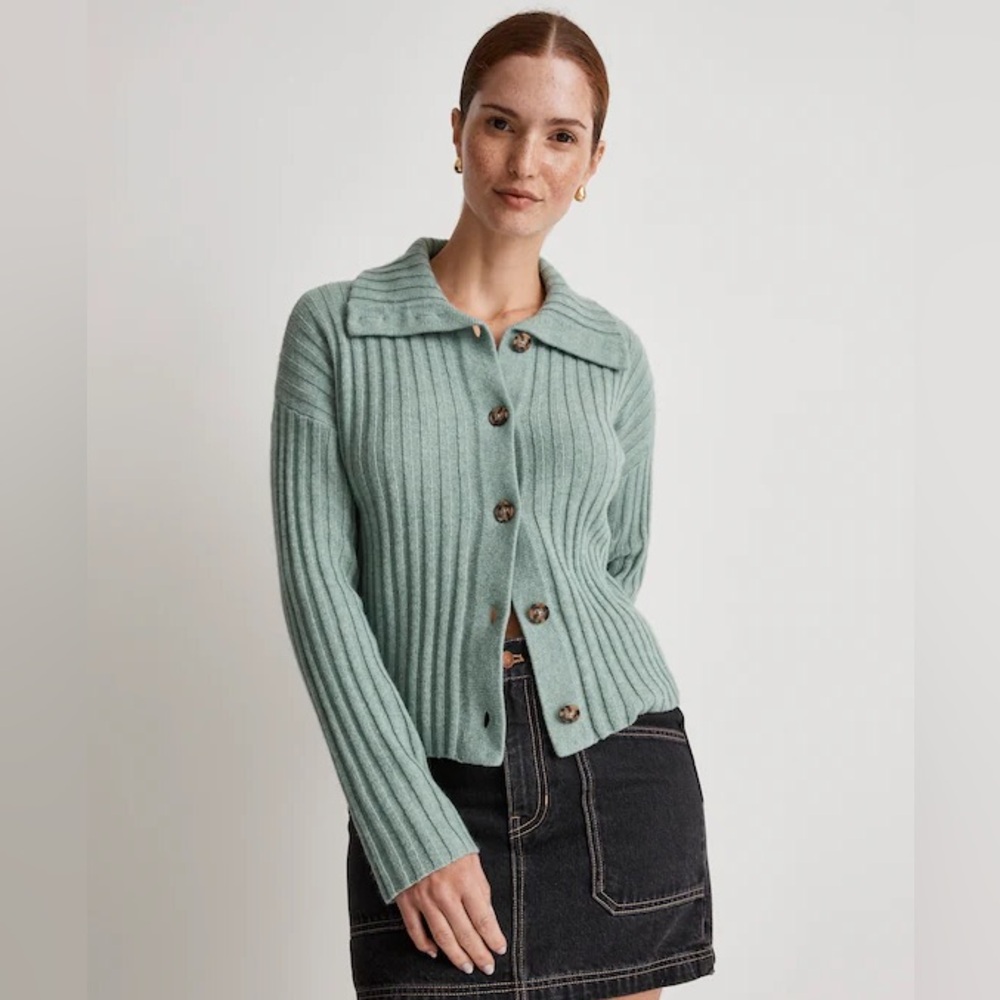 Madewell Oversize-Collar Cardigan Sweater